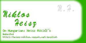 miklos heisz business card